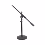 Short Round Base Mic Stand with Boom Arm