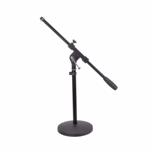 Short Round Base Mic Stand with Boom Arm